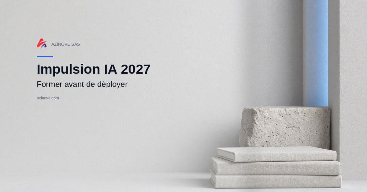 غلاف بالفرنسية: «Impulsion IA 2027 — التدريب قبل النشر» (AZINOVE SAS)