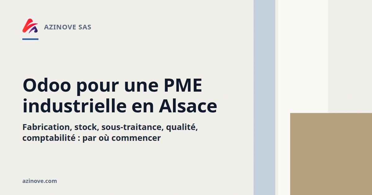 Carte-titre du guide : Odoo pour une PME industrielle en Alsace
