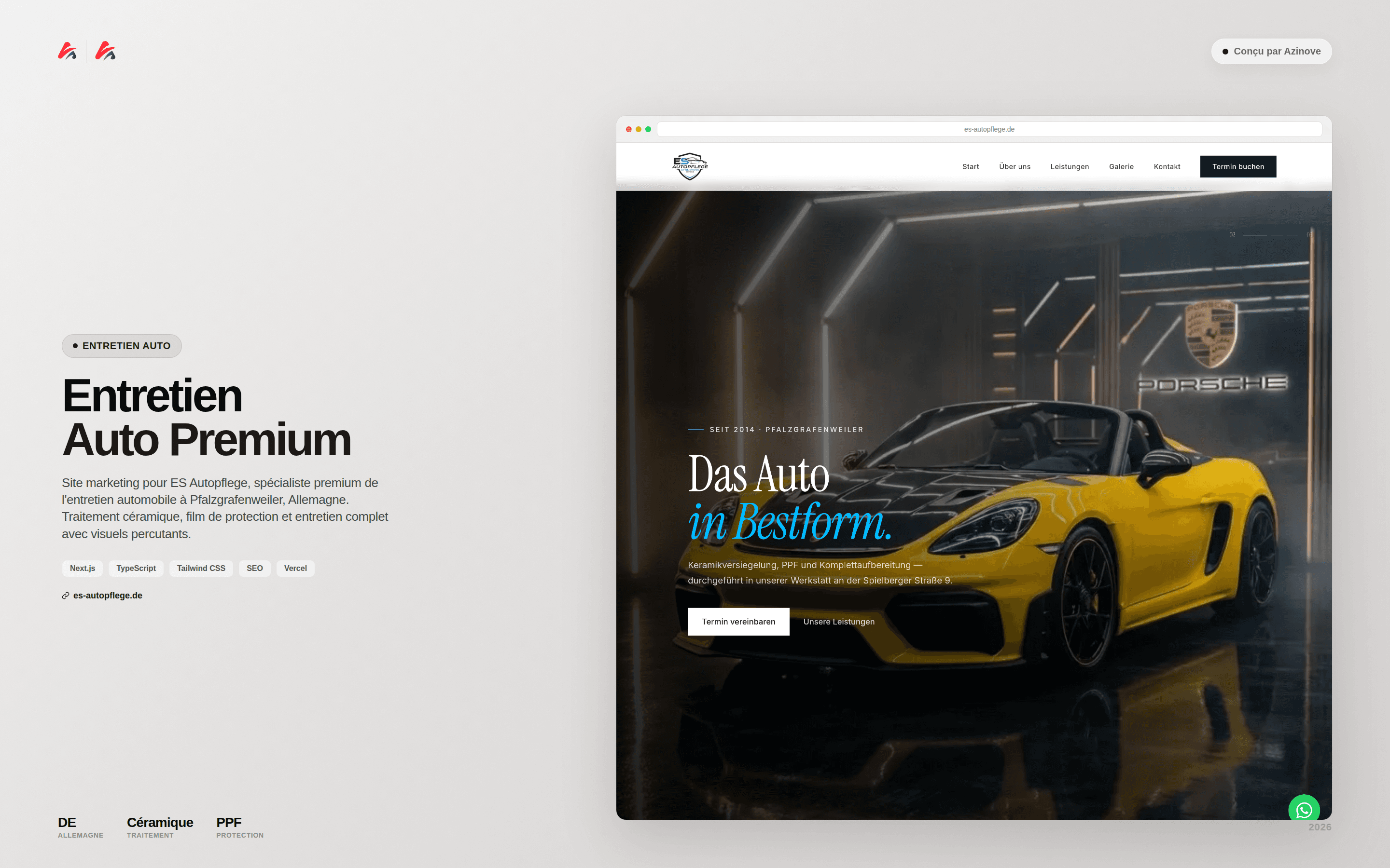 ES Autopflege — Site vitrine premium pour entretien automobile