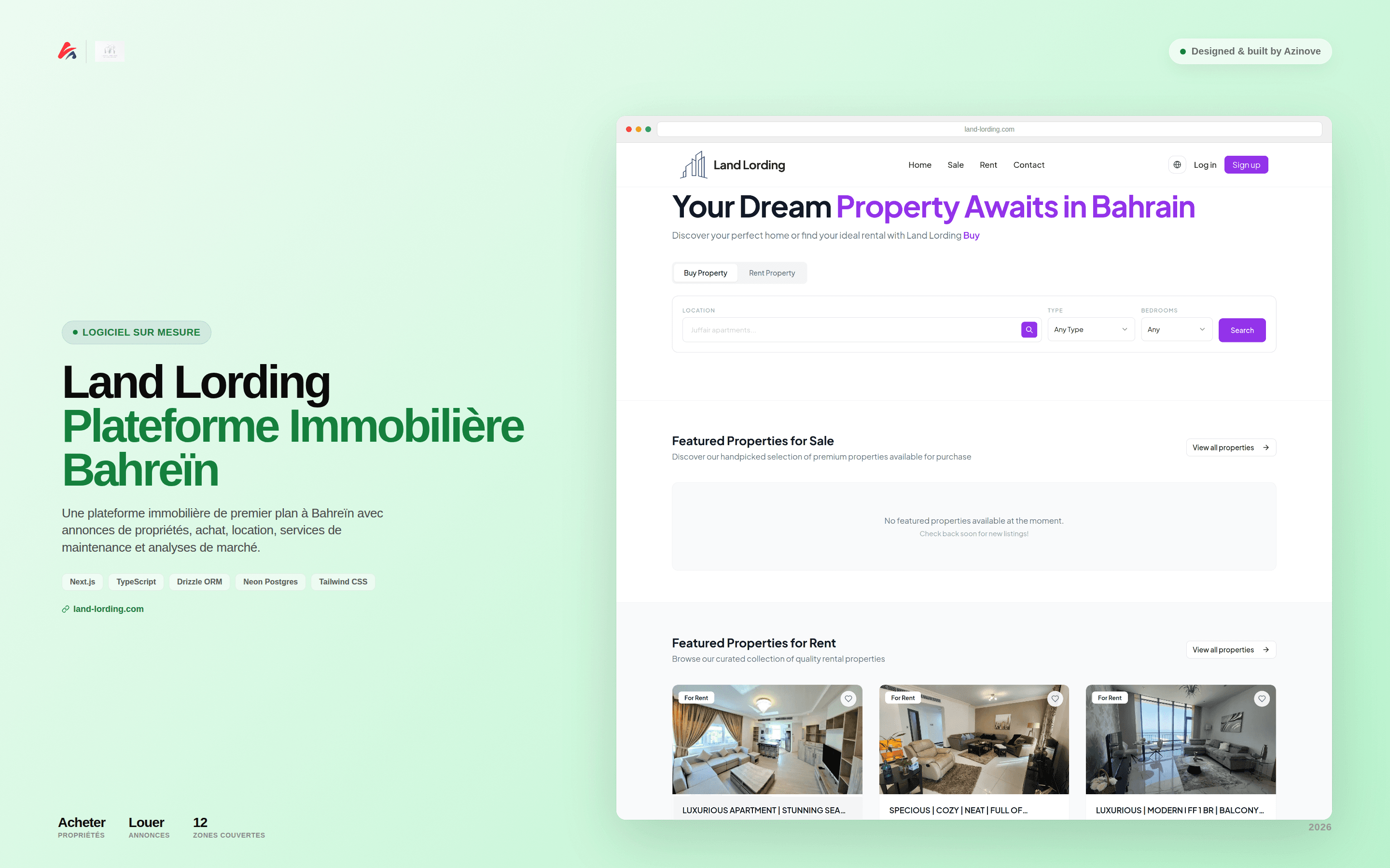 Land Lording - Premier Real Estate Platform in Bahrain | Land Lording - Solution Web