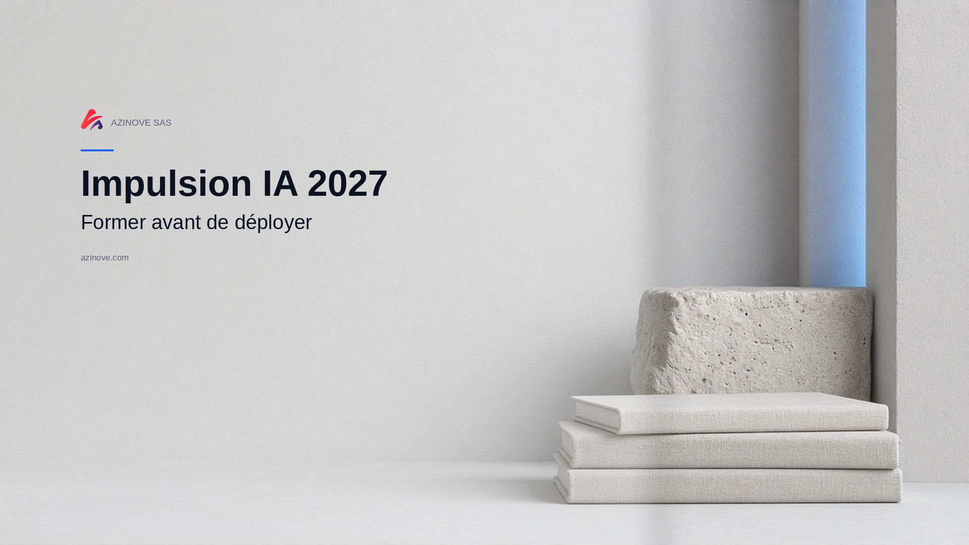 Impulsion IA 2027 — visuel AZINOVE SAS, former avant de déployer