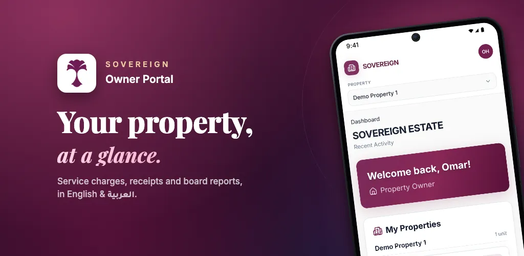 Sovereign Estate — Owner Portal, web and mobile app